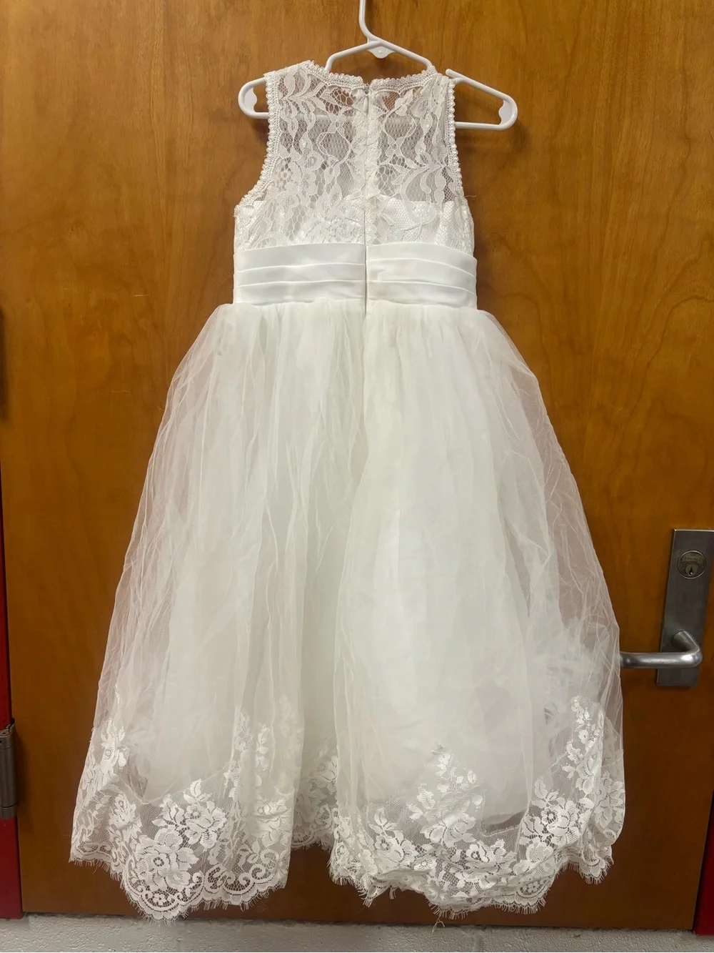 Ivory Lace & Tulle Flower Girl Dress